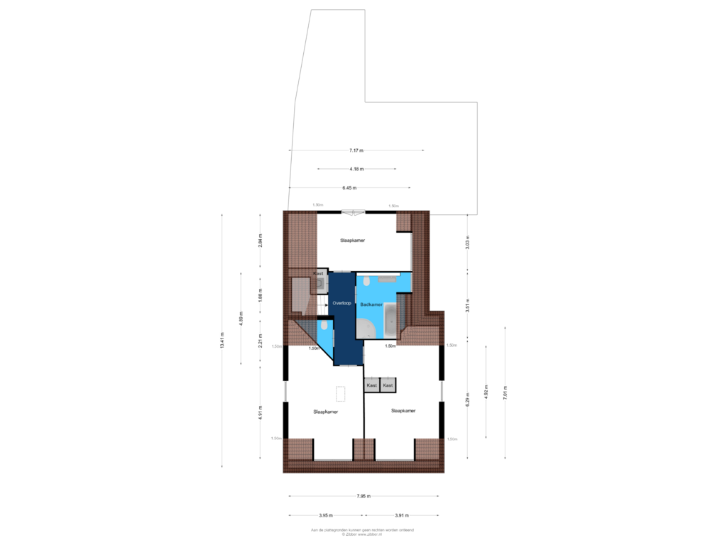 Bekijk plattegrond van Tweede verdieping van Peperstraat 22