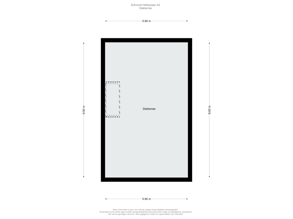 Bekijk plattegrond van Dakterras van Edmond Halleylaan 42-A