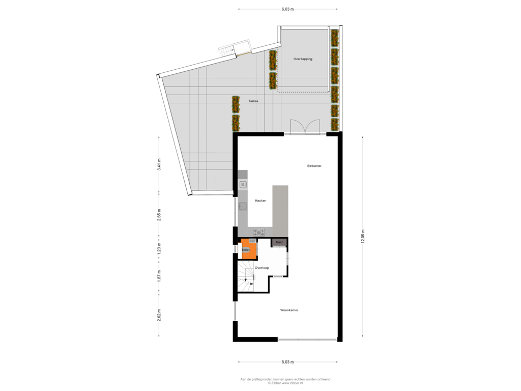 Bekijk plattegrond van Eerste Verdieping van Dorpsstraat 19