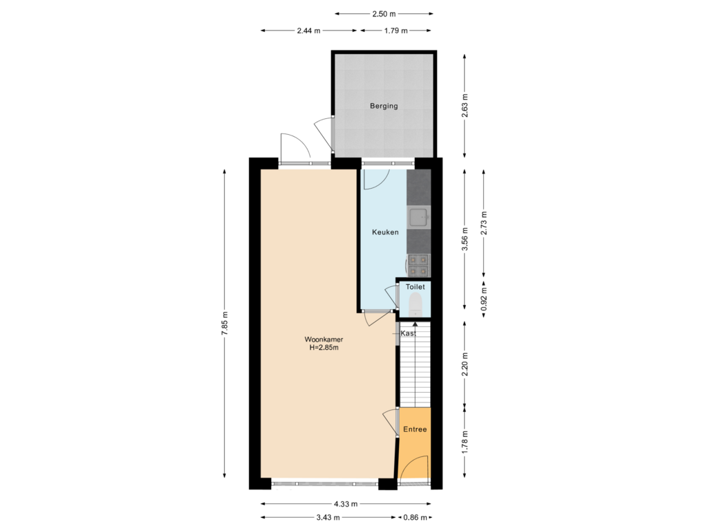 Bekijk plattegrond van Begane grond van Pieter Latensteinstraat 72