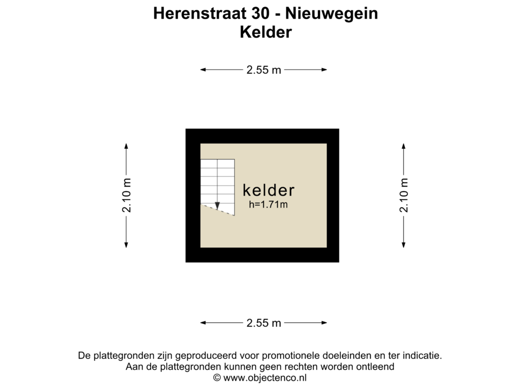 Bekijk plattegrond van KELDER van Herenstraat 30