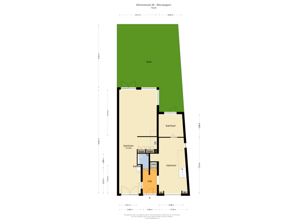 Bekijk plattegrond van TUIN van Herenstraat 30