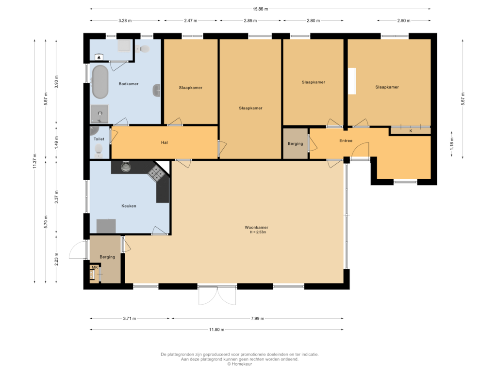 Bekijk plattegrond van Begane grond van Mansfeldstraat 29