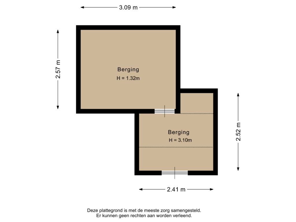 Bekijk plattegrond van Berging 2 van Zuiddijk 51