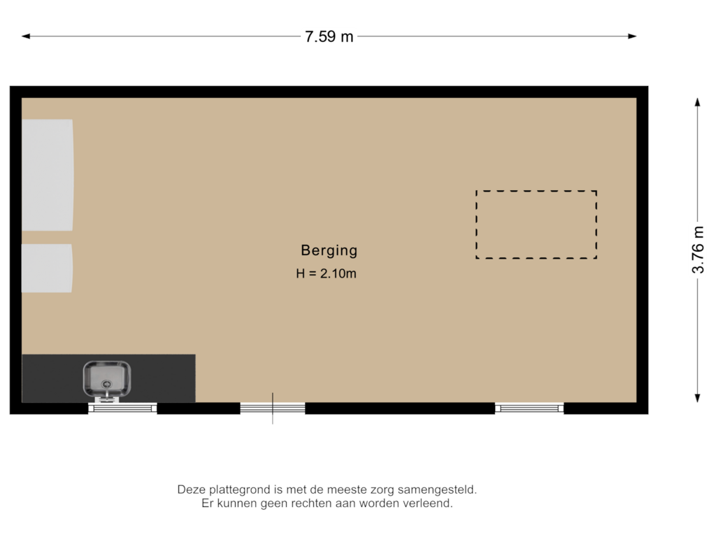 Bekijk plattegrond van Berging van Zuiddijk 51