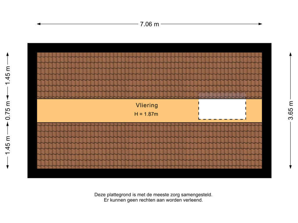 Bekijk plattegrond van Berging vliering van Zuiddijk 51