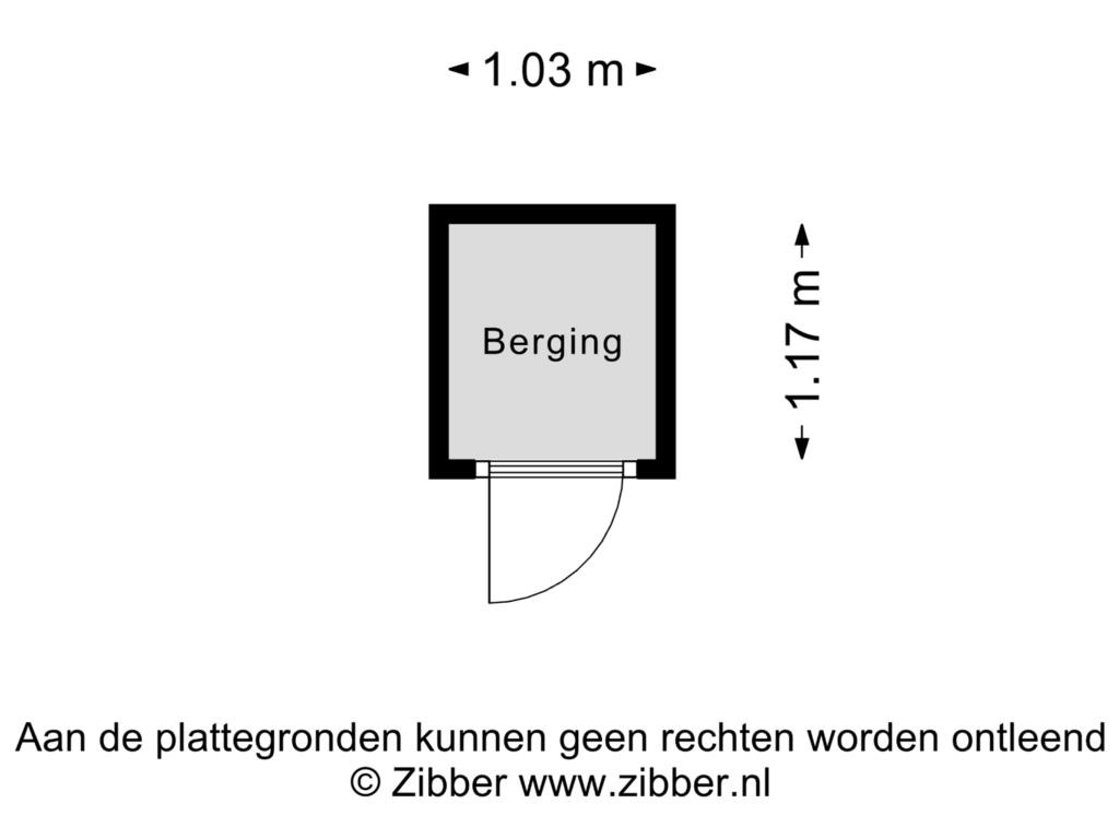 Bekijk plattegrond van Berging van Buiten Bantammerstraat 17