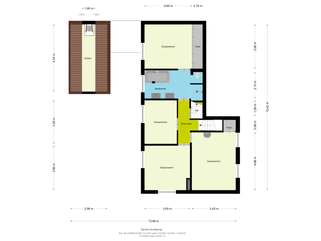 Bekijk plattegrond van Eerste Verdieping van Van Weedtstraat 7