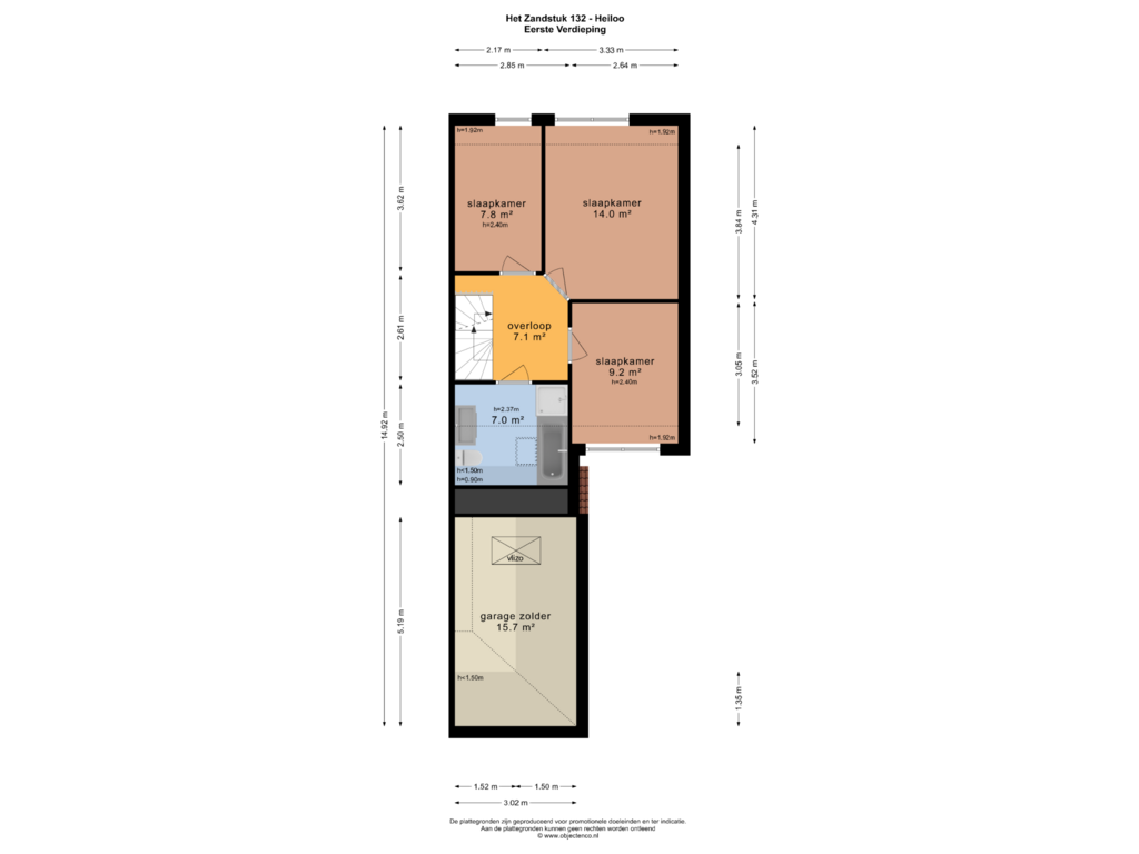 Bekijk plattegrond van EERSTE VERDIEPING van Het Zandstuk 132