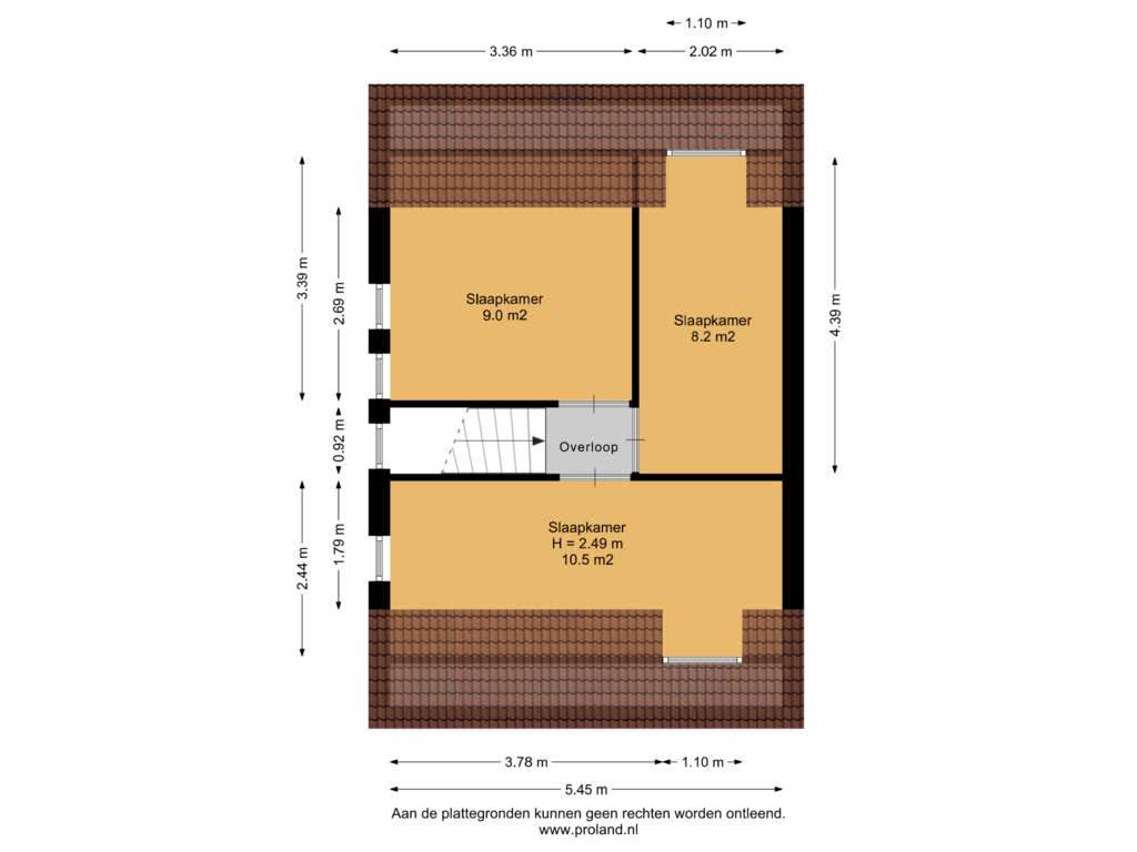 View floorplan of 1e Verdieping of De Vennen 36