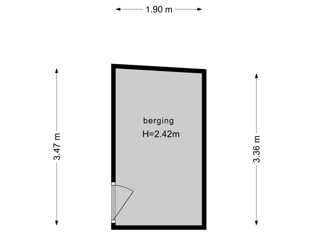 View floorplan of Berging of Casparuslaan 2