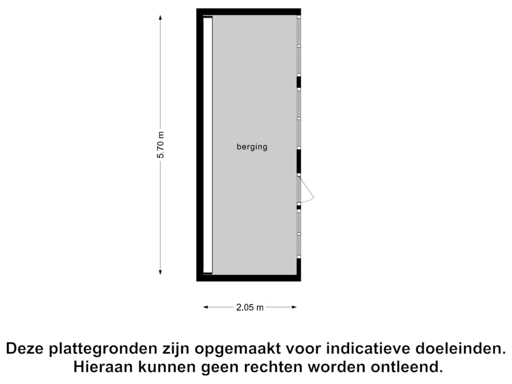 View floorplan of Berging of Bartholomeus Diazstraat 52-H