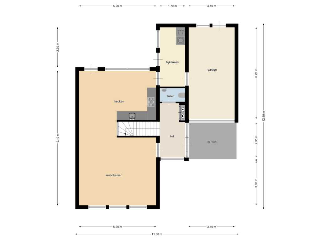 View floorplan of First floor of De Fazant 17