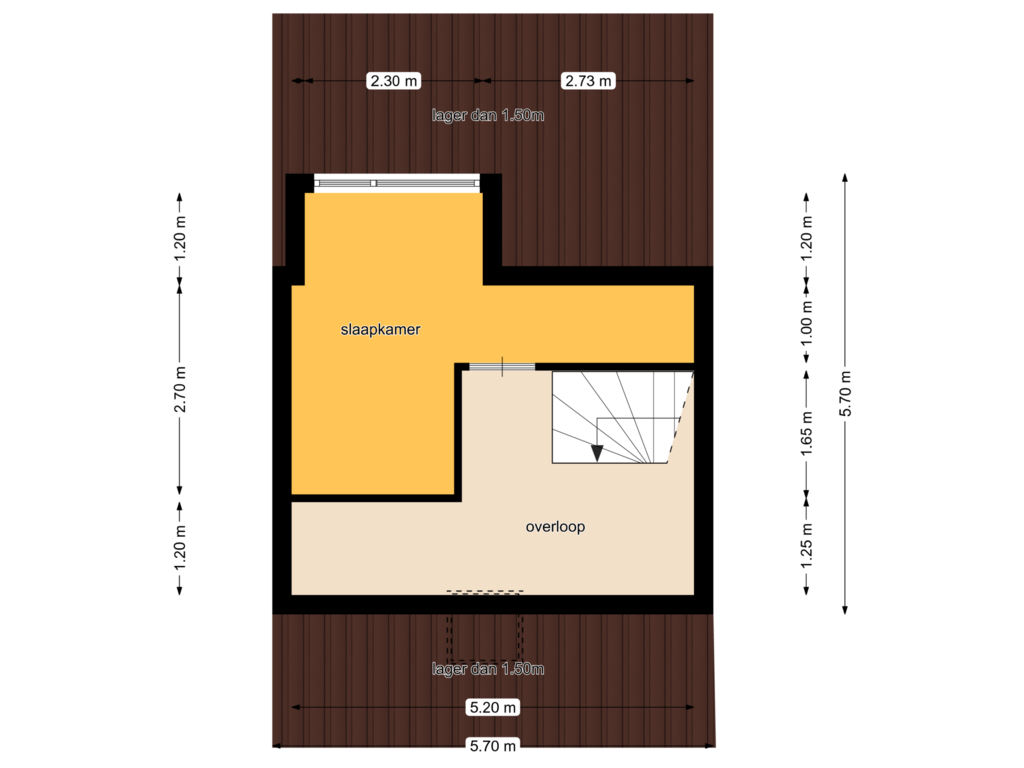 View floorplan of Floor 2 of De Fazant 17