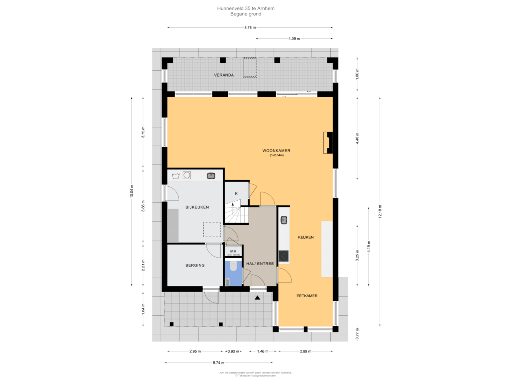 View floorplan of Begane grond of Hunnenveld 35