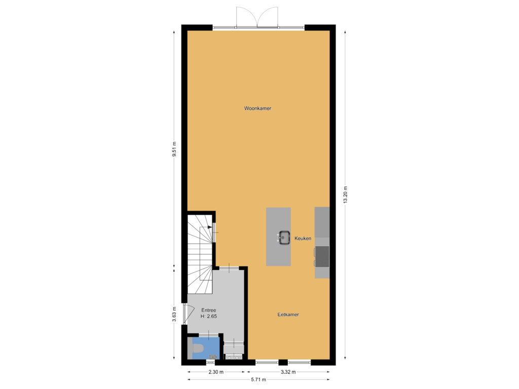 Bekijk plattegrond van Begane grond van Van Wegenplantsoen 16