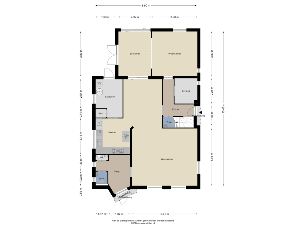 View floorplan of Begane Grond of Fret 25