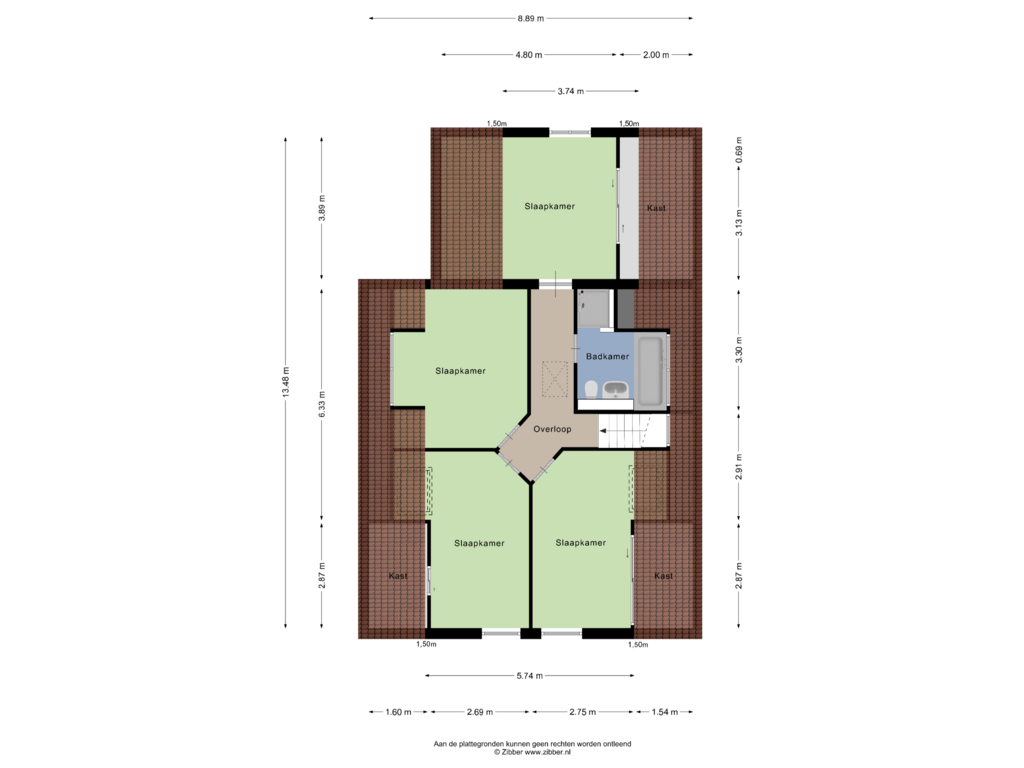 View floorplan of Eerste Verdieping of Fret 25