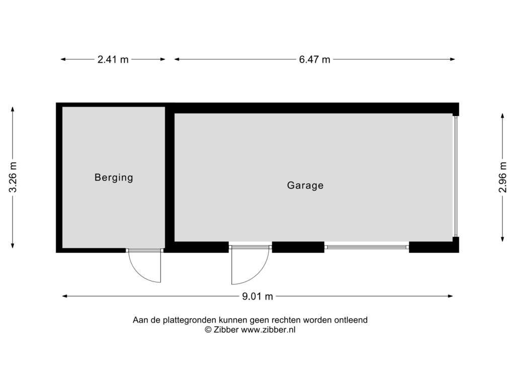 View floorplan of Garage of Fret 25