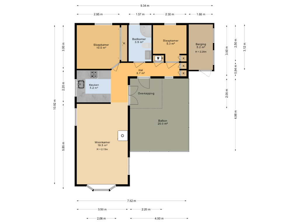 Bekijk plattegrond van Begane grond van Westgat 12