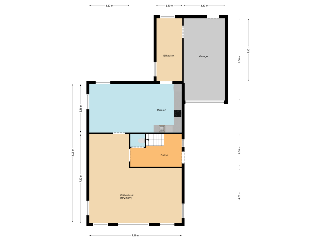 Bekijk plattegrond van First floor van Menkemaborg 55