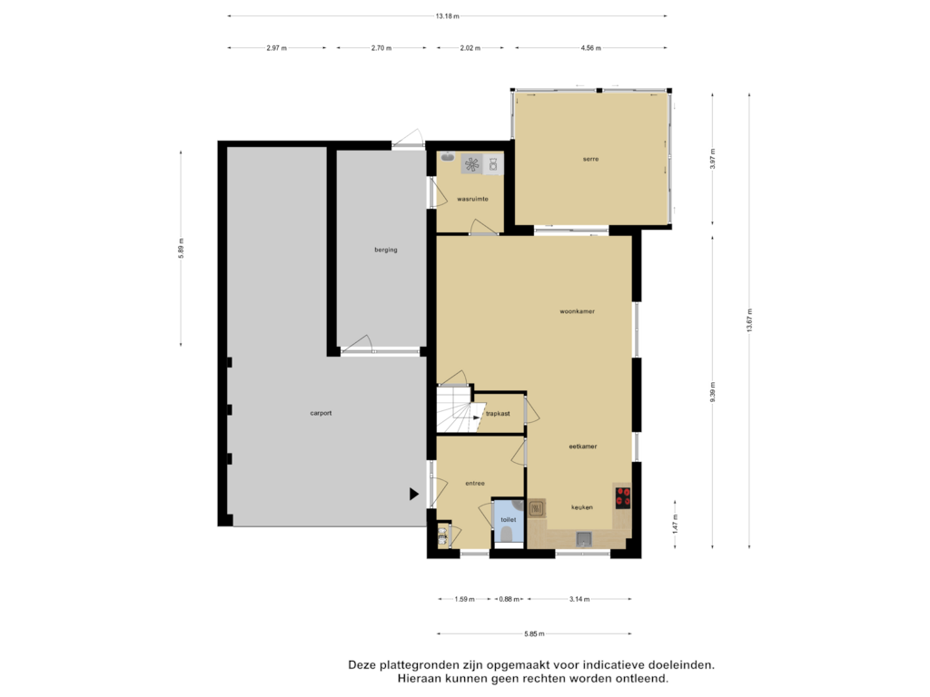 View floorplan of Begane Grond of Westakker 16