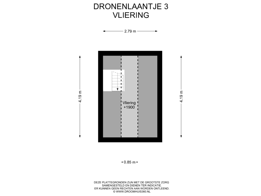 View floorplan of Vliering of Dronenlaantje 3