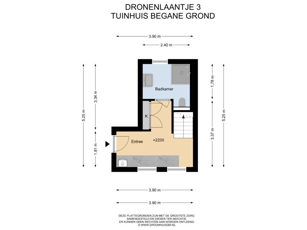 View floorplan of Tuinhuis Begane grond of Dronenlaantje 3