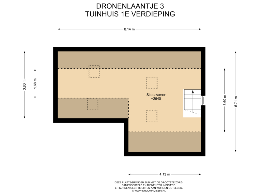 View floorplan of Tuinhuis 1E Verdieping of Dronenlaantje 3