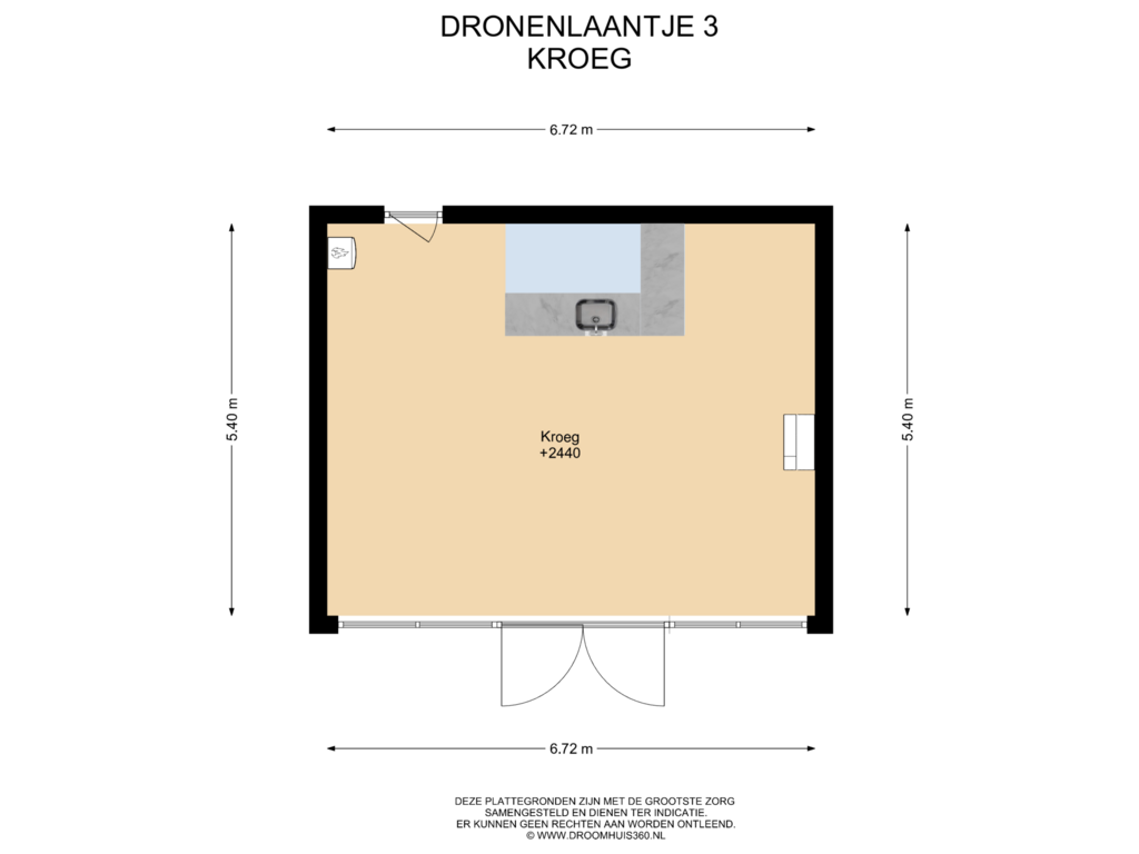 View floorplan of Kroeg of Dronenlaantje 3