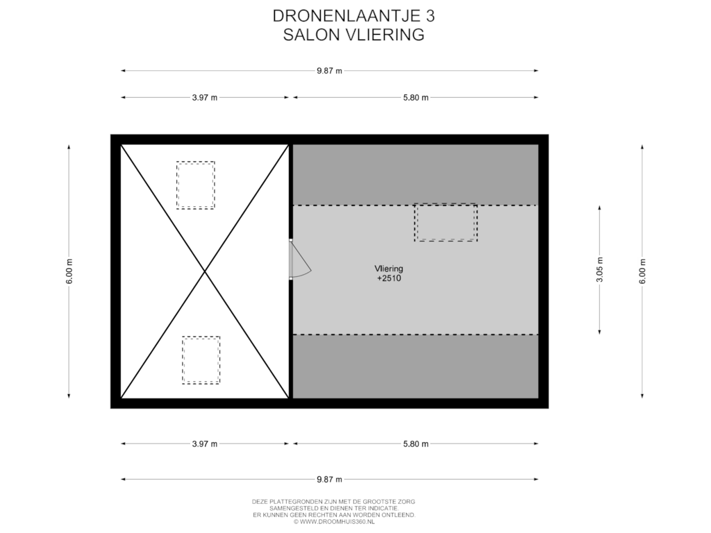 View floorplan of Salon Vliering of Dronenlaantje 3