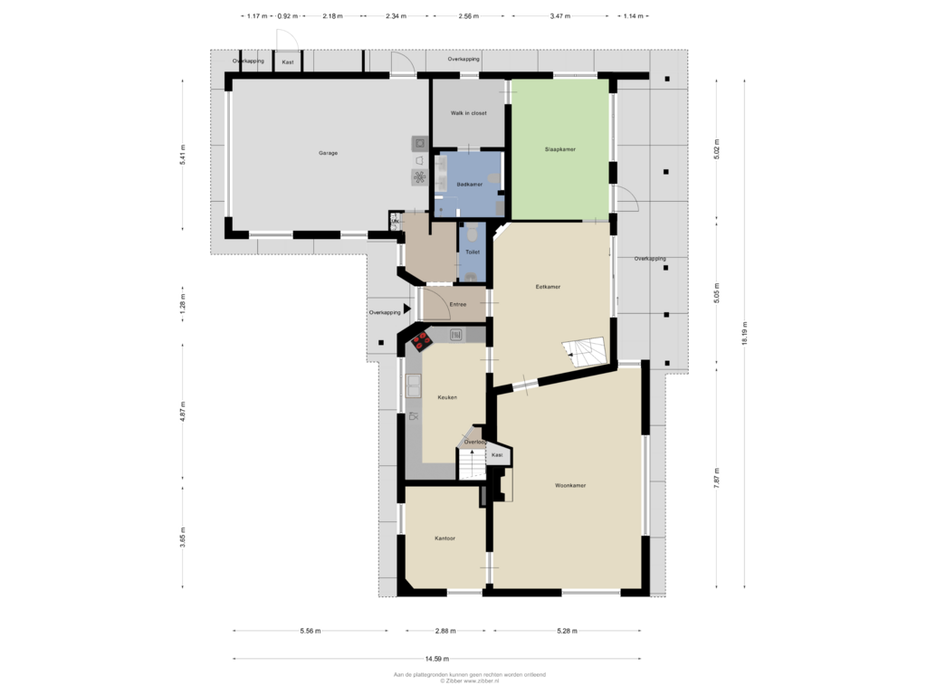 View floorplan of Begane Grond of Merellaan 3