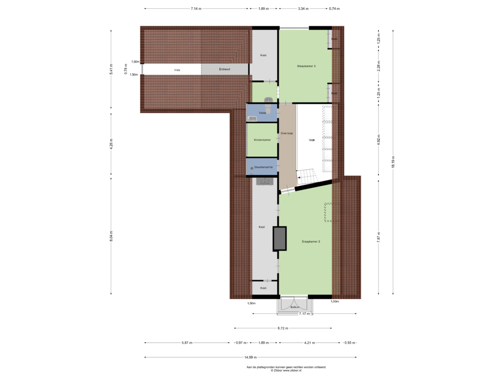 View floorplan of Eerste Verdieping of Merellaan 3