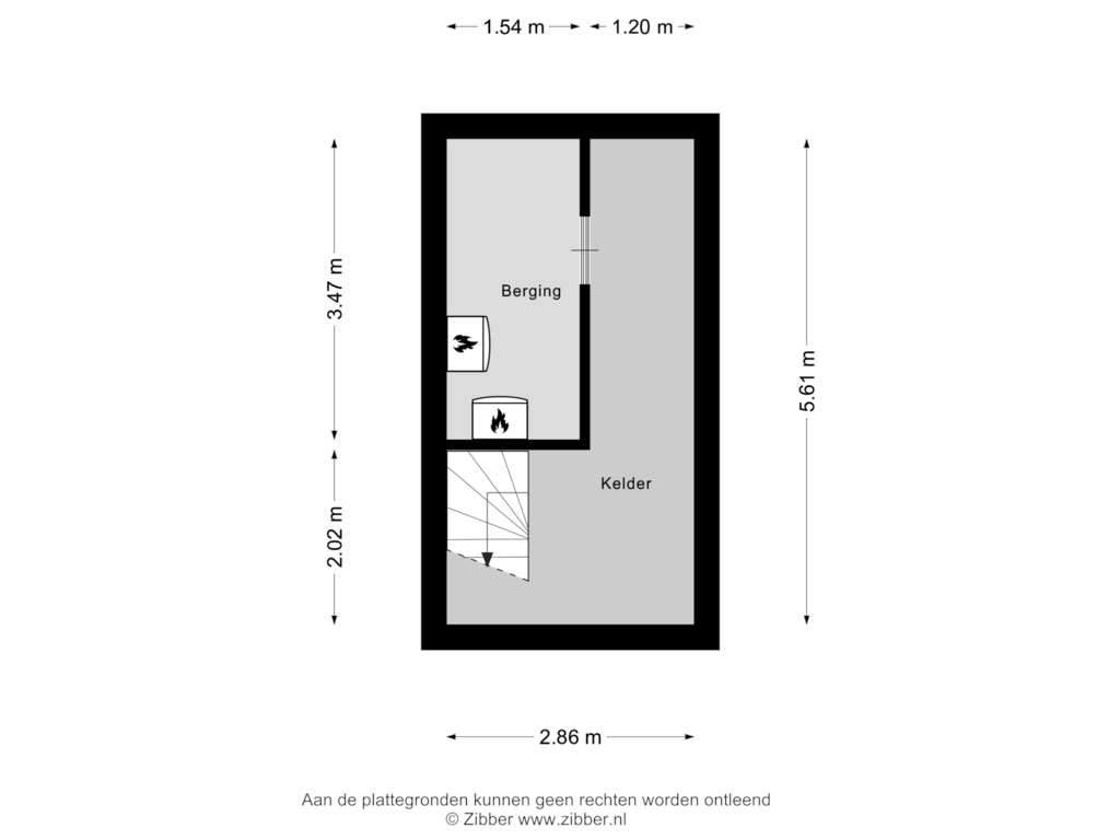 View floorplan of Kelder of Merellaan 3