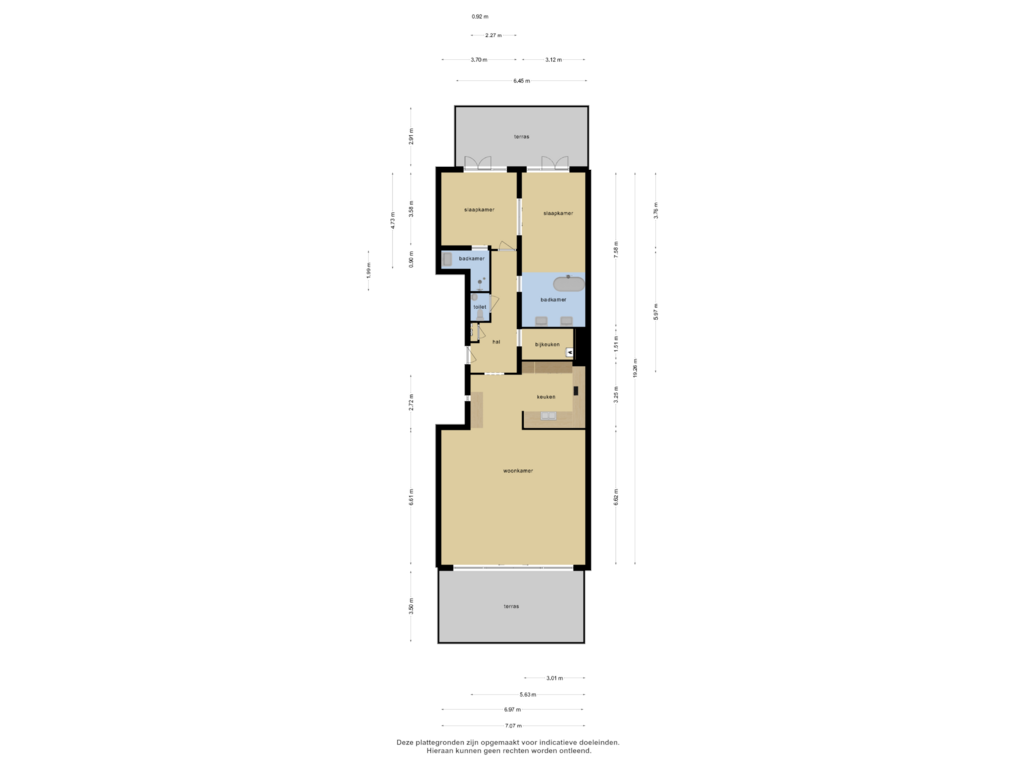 View floorplan of Appartement of Boulevard de Wielingen 47-D001