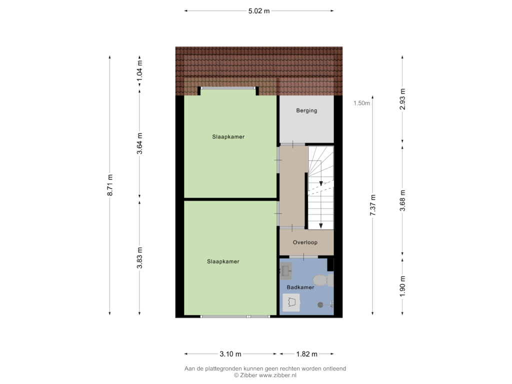 View floorplan of Eerste Verdieping of Knoopshöfte 8