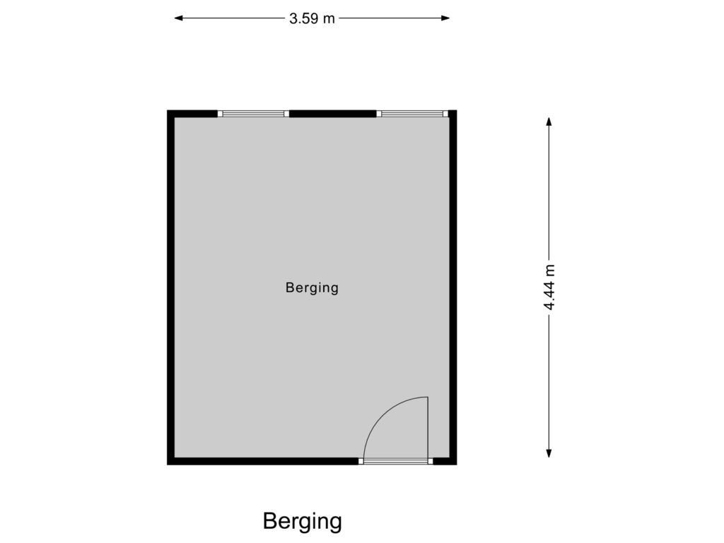 View floorplan of Berging of Populierenlaan 111