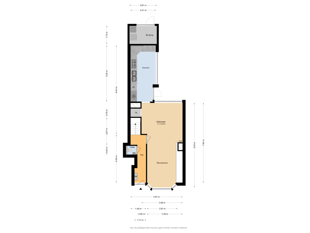 Bekijk plattegrond van Begane grond van Kievitlaan 8