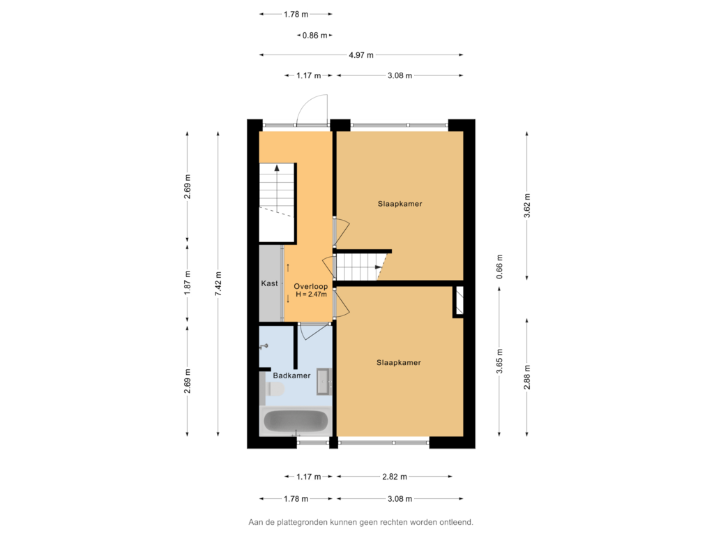 Bekijk plattegrond van 1e Verdieping van Kievitlaan 8