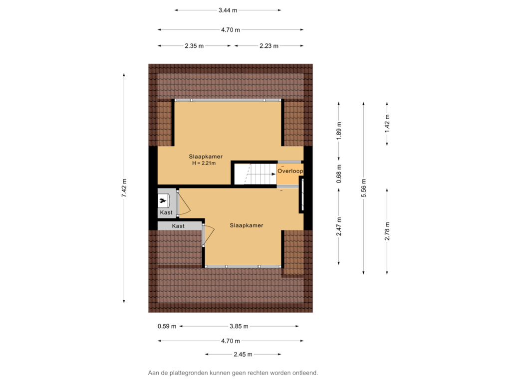 Bekijk plattegrond van 2e Verdieping van Kievitlaan 8