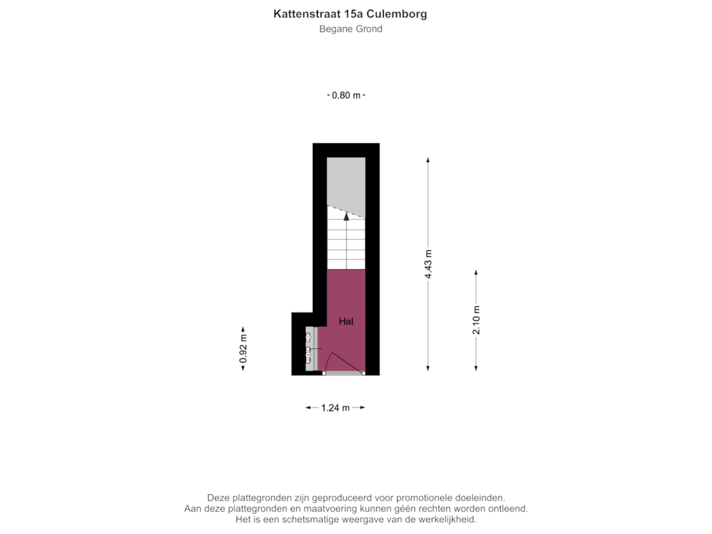 View floorplan of 15a - Begane Grond of Kattenstraat 15