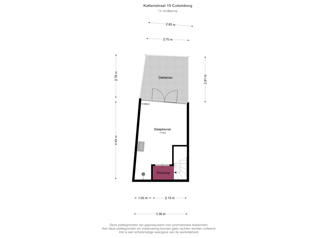 View floorplan of 15- Eerste Verdieping of Kattenstraat 15