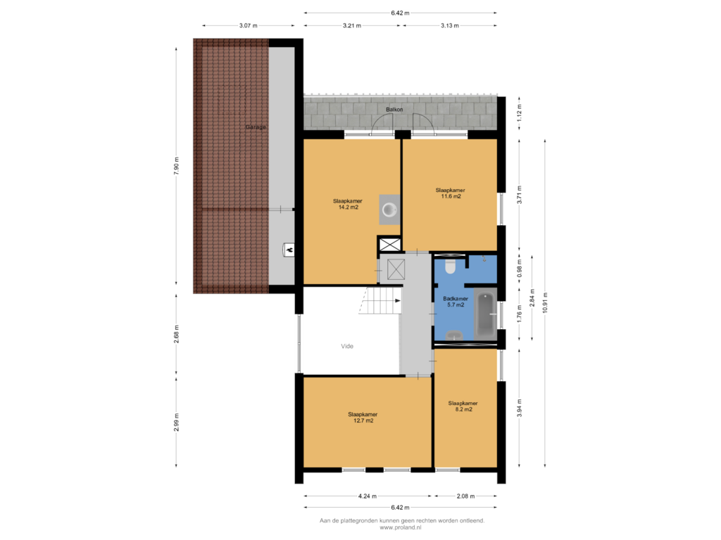 Bekijk plattegrond van 1e Verdieping van Oer de feart 4