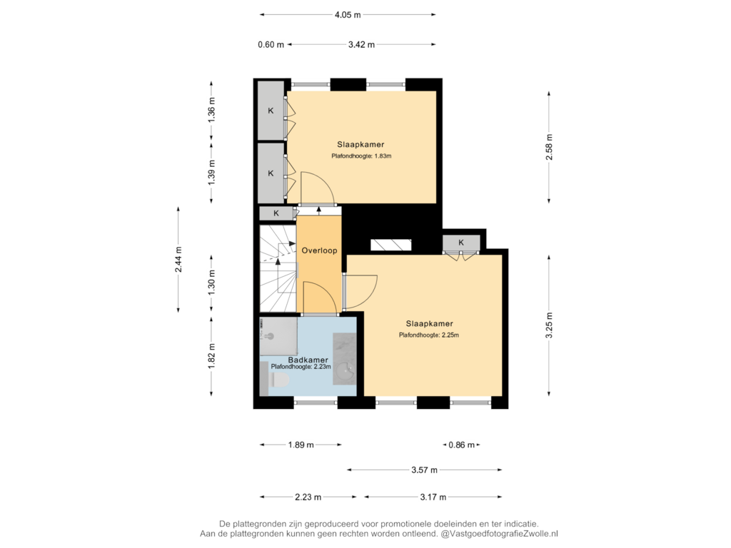 View floorplan of 1e Verdieping of Buitenkant 24