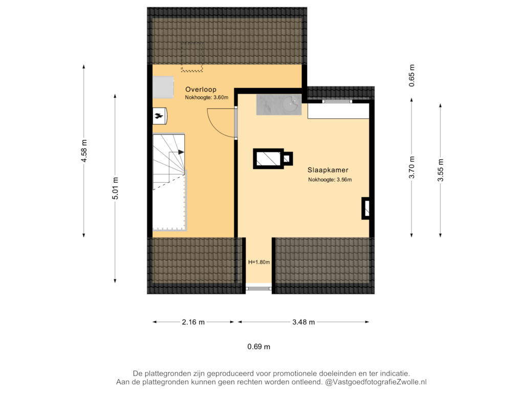 View floorplan of 2e Verdieping of Buitenkant 24