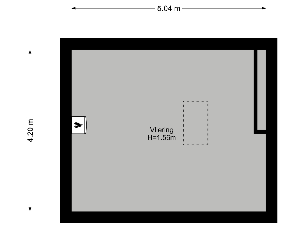 View floorplan of Vliering of Herenpad 12-A