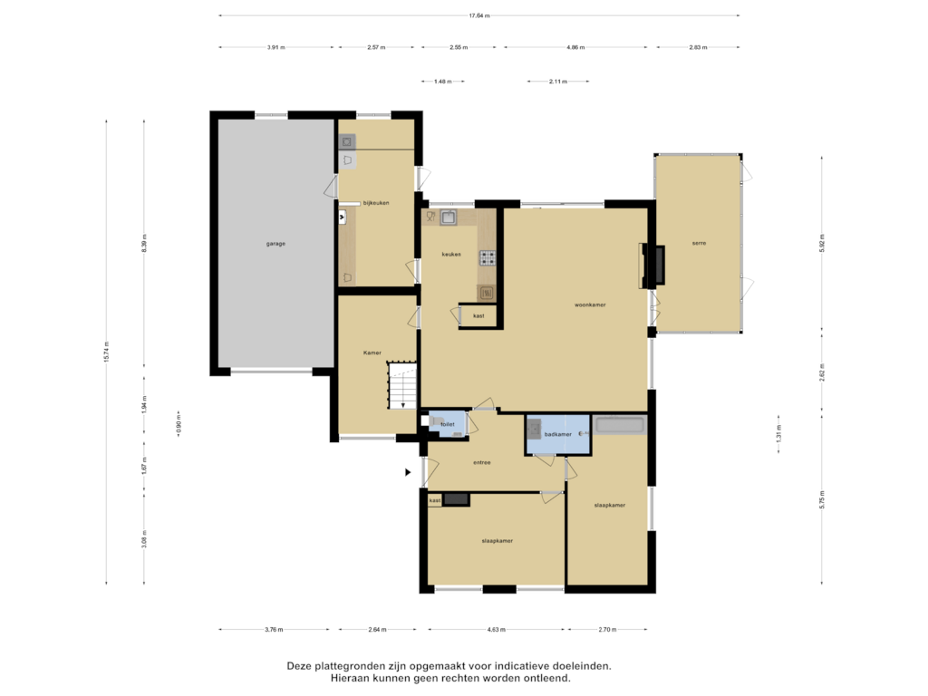 View floorplan of Begane Grond of van Middelhovenstraat 36