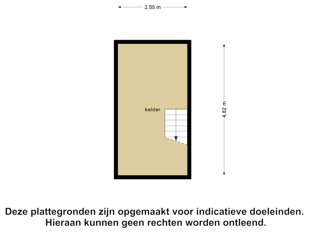 View floorplan of Kelder of van Middelhovenstraat 36