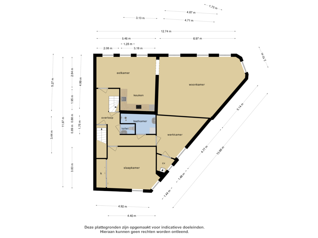 Bekijk plattegrond van 1e verdieping van Keizersgracht 41