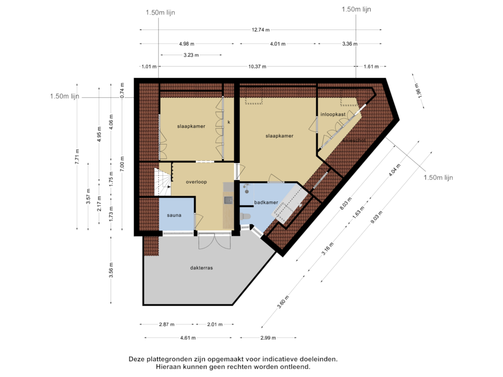 Bekijk plattegrond van 2e verdieping van Keizersgracht 41